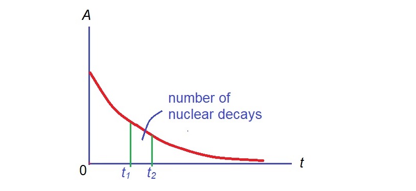 area under graph nuclear decay